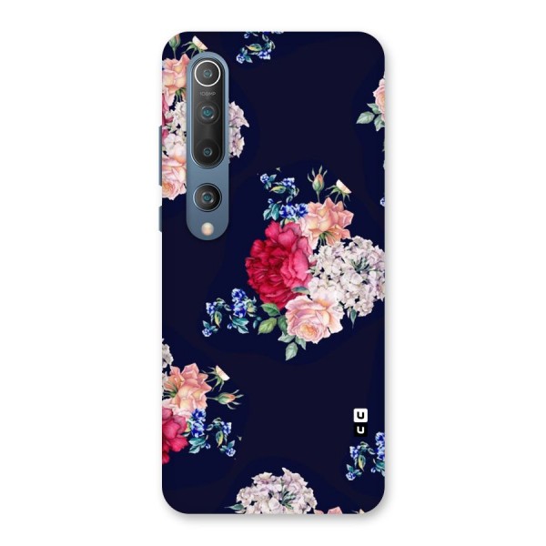 Magenta Peach Floral Back Case for Mi 10