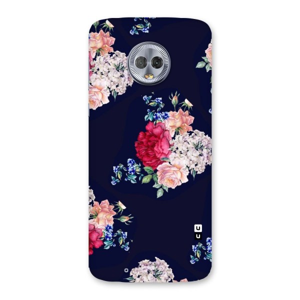 Magenta Peach Floral Back Case for Moto G6