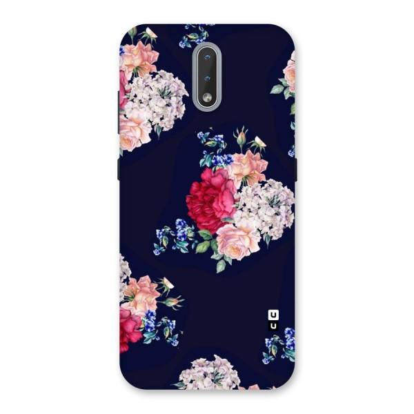 Magenta Peach Floral Back Case for Nokia 2.3