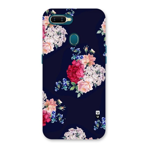 Magenta Peach Floral Back Case for Oppo A12