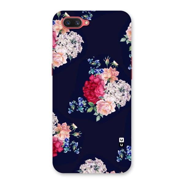 Magenta Peach Floral Back Case for Oppo A3s