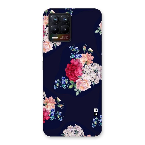 Magenta Peach Floral Back Case for Realme 8