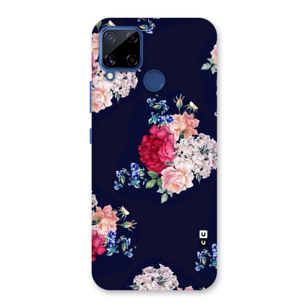 Magenta Peach Floral Back Case for Realme C12