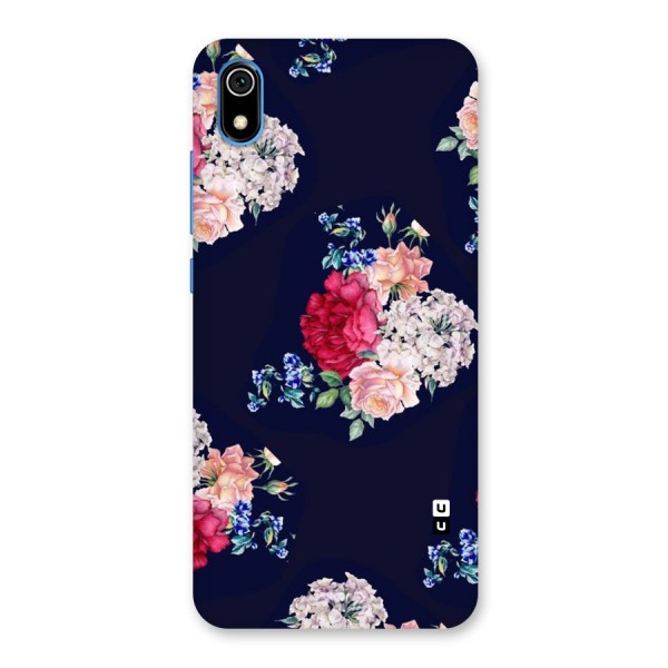 Magenta Peach Floral Back Case for Redmi 7A