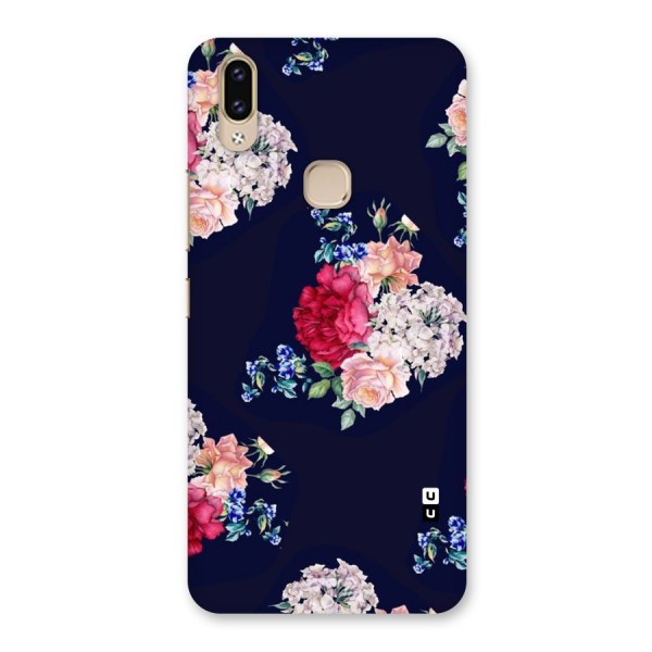 Magenta Peach Floral Back Case for Vivo V9