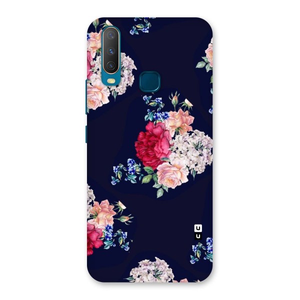 Magenta Peach Floral Back Case for Vivo Y12