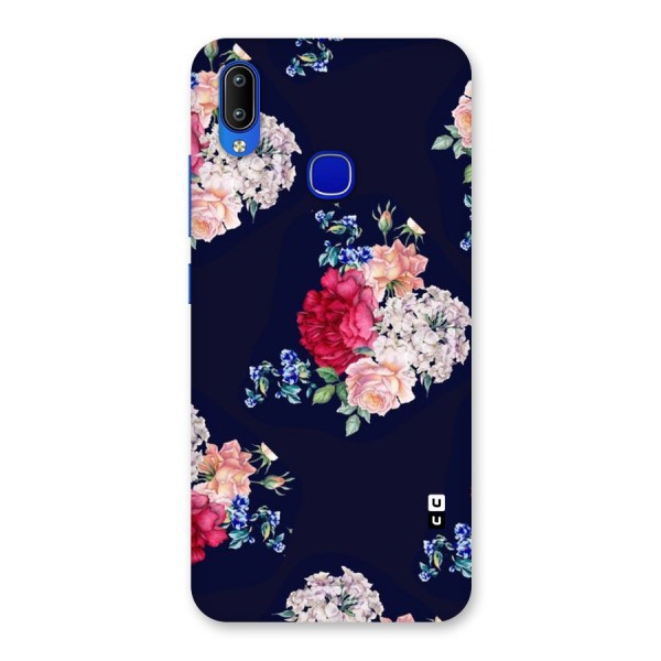 Magenta Peach Floral Back Case for Vivo Y91