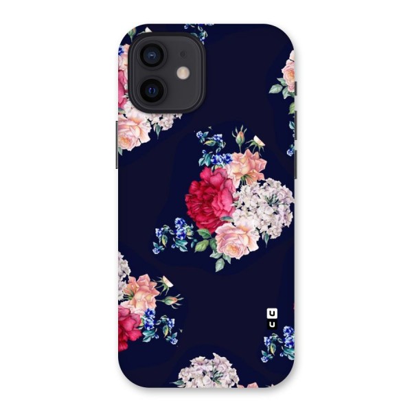 Magenta Peach Floral Back Case for iPhone 12