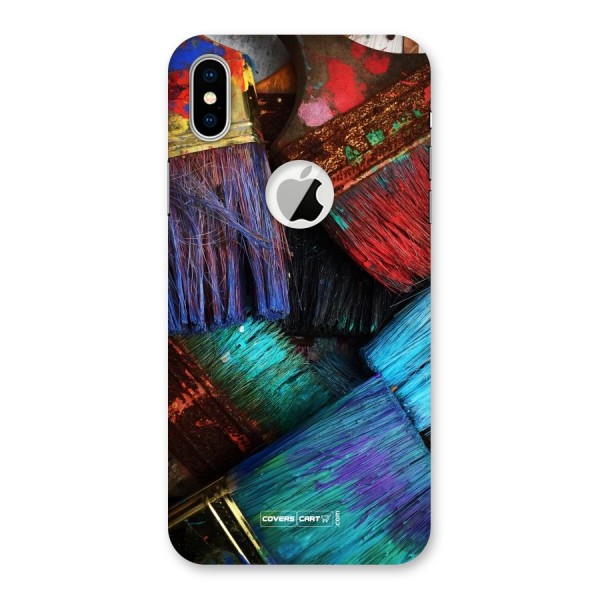 Magic Brushes Back Case for iPhone XS Logo Cut