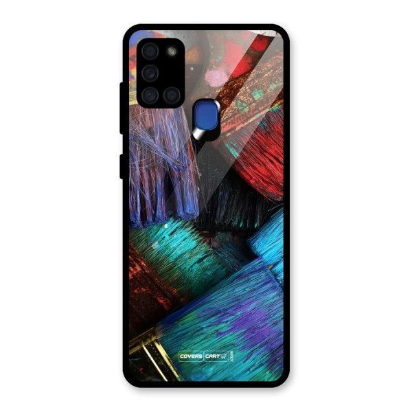 Magic Brushes Glass Back Case for Galaxy A21s