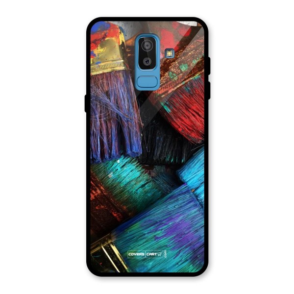 Magic Brushes Glass Back Case for Galaxy J8