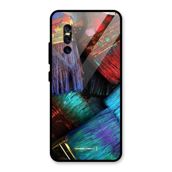 Magic Brushes Glass Back Case for Vivo V15 Pro