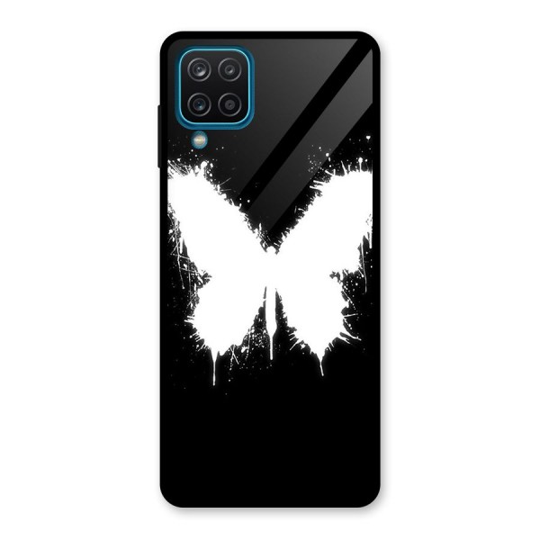 Magic Butterfly Glass Back Case for Galaxy A12