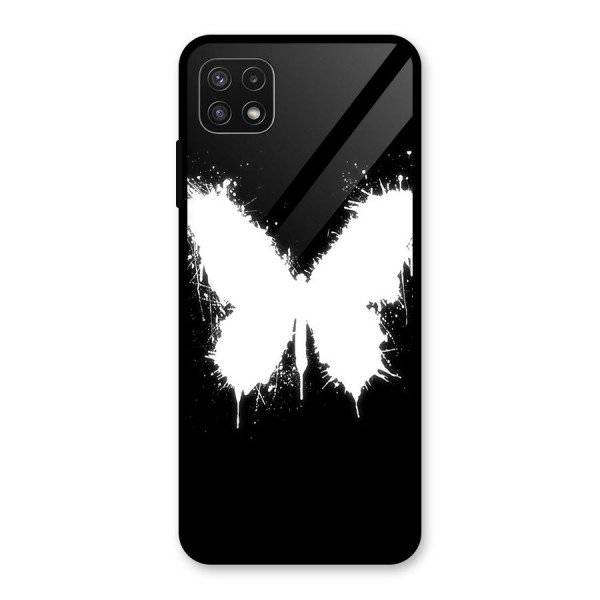 Magic Butterfly Glass Back Case for Galaxy A22 5G