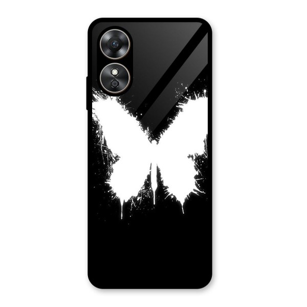 Magic Butterfly Glass Back Case for Oppo A17