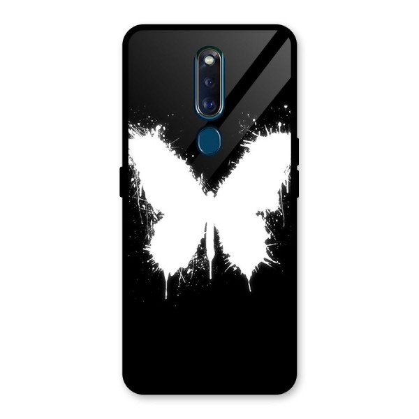 Magic Butterfly Glass Back Case for Oppo F11 Pro