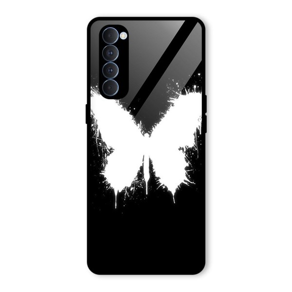 Magic Butterfly Glass Back Case for Oppo Reno4 Pro