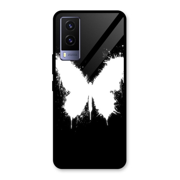 Magic Butterfly Glass Back Case for Vivo V21e 5G