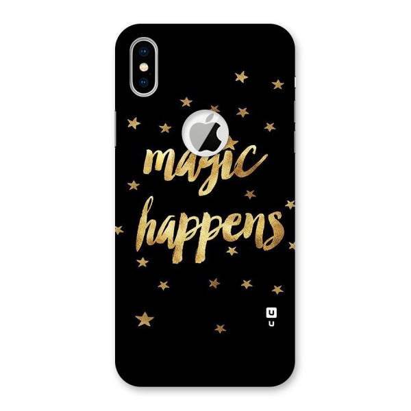 Magic Happens Back Case for iPhone XS Logo Cut