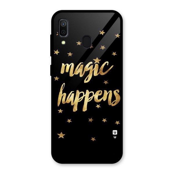 Magic Happens Glass Back Case for Galaxy A30