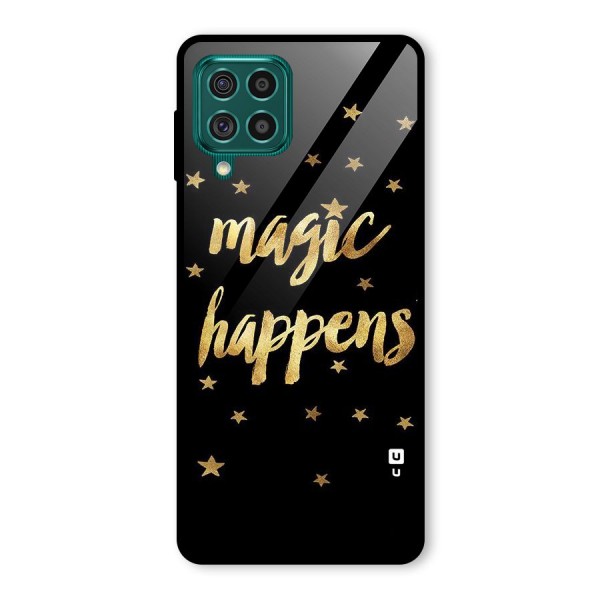 Magic Happens Glass Back Case for Galaxy F62