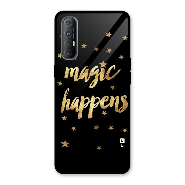 Magic Happens Glass Back Case for Oppo Reno3 Pro