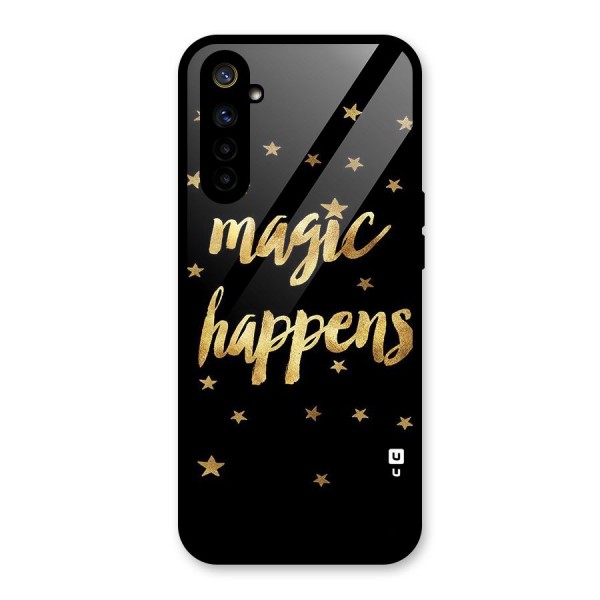 Magic Happens Glass Back Case for Realme 6i