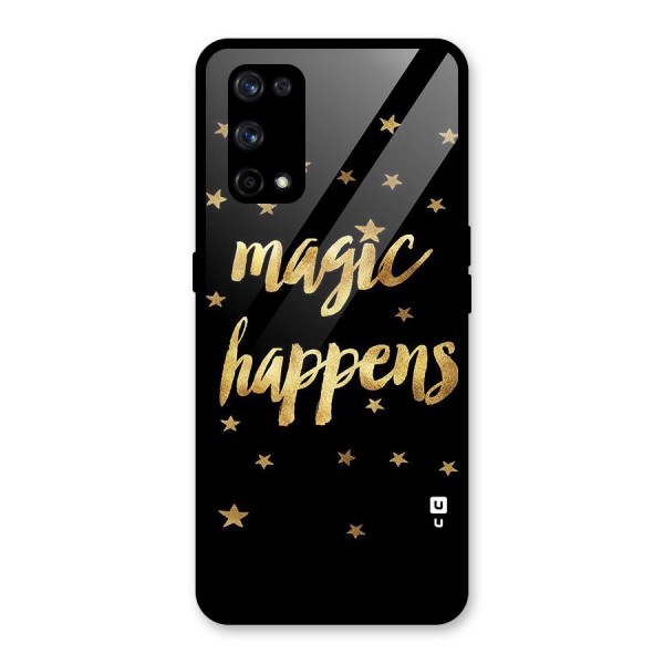 Magic Happens Glass Back Case for Realme X7 Pro