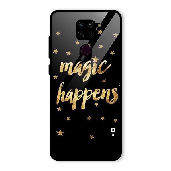 Magic Happens Glass Back Case for Redmi Note 9