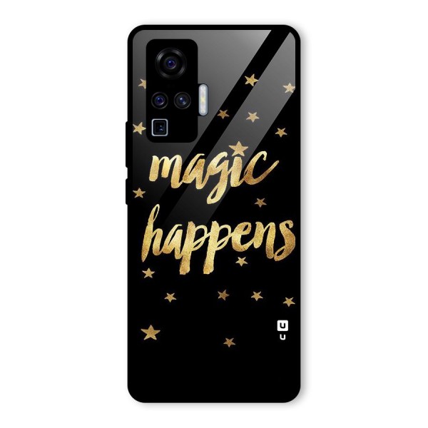 Magic Happens Glass Back Case for Vivo X50 Pro