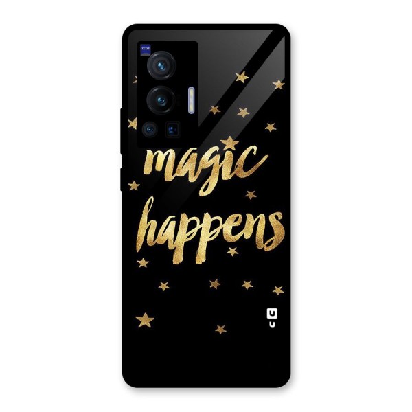 Magic Happens Glass Back Case for Vivo X70 Pro