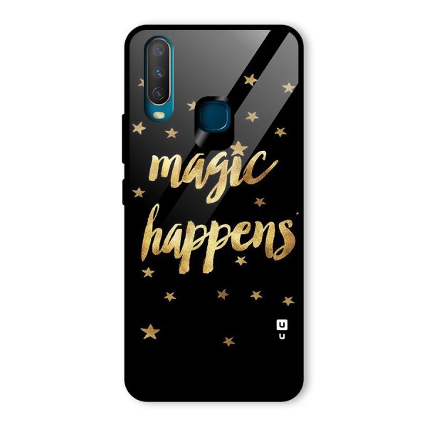 Magic Happens Glass Back Case for Vivo Y12