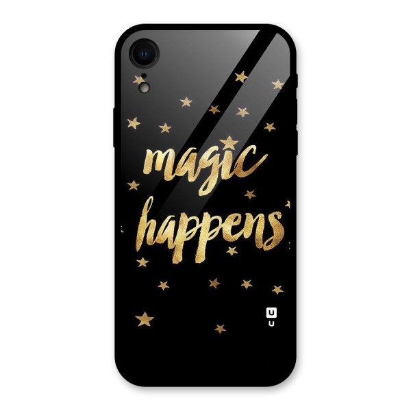 Magic Happens Glass Back Case for XR