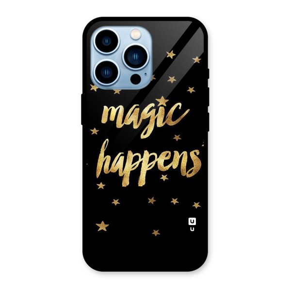 Magic Happens Glass Back Case for iPhone 13 Pro