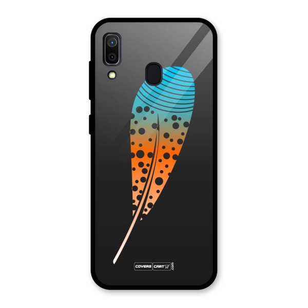 Magical Feather Glass Back Case for Galaxy A30