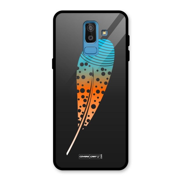 Magical Feather Glass Back Case for Galaxy J8