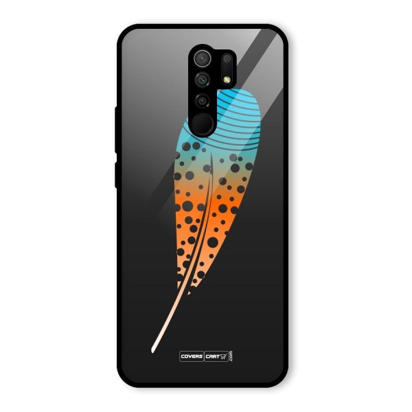 Magical Feather Glass Back Case for Redmi 9 Prime