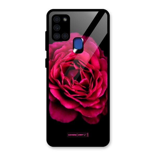 Magical Rose Glass Back Case for Galaxy A21s