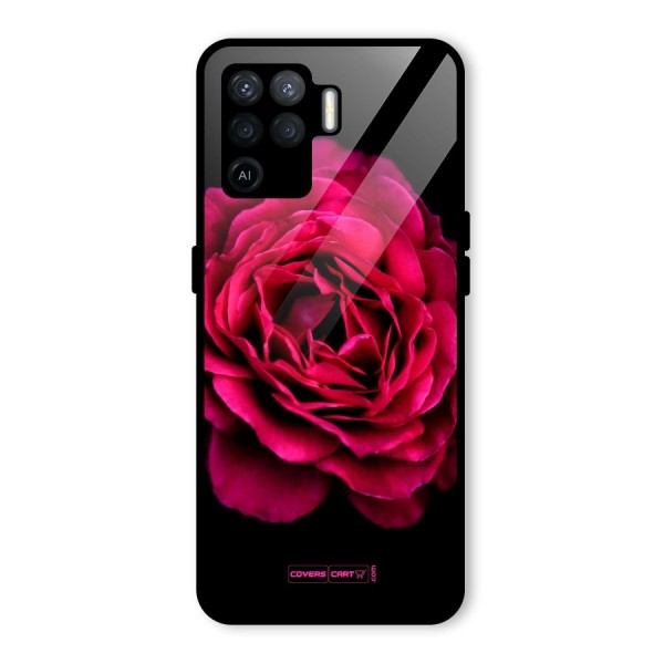 Magical Rose Glass Back Case for Oppo F19 Pro