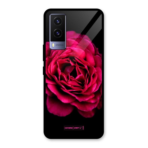 Magical Rose Glass Back Case for Vivo V21e 5G