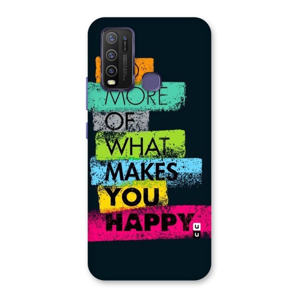 Makes You Happy Back Case for Vivo Y30