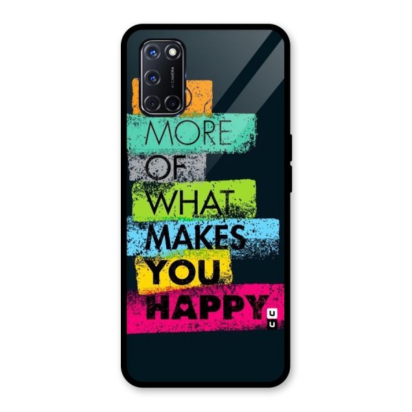 Makes You Happy Glass Back Case for Oppo A52