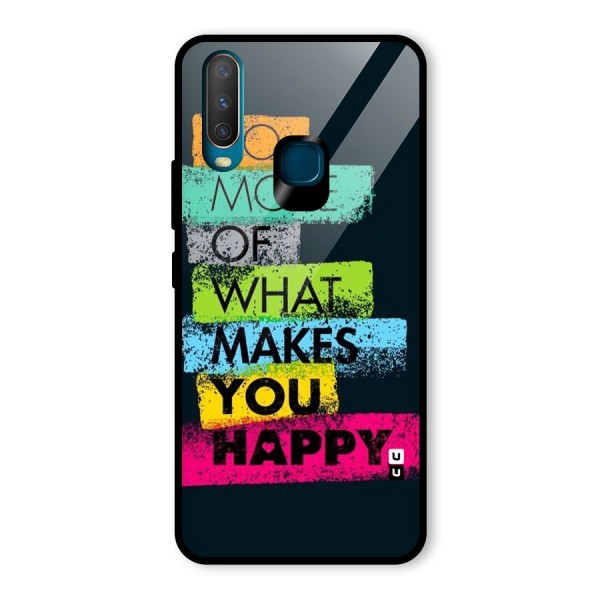 Makes You Happy Glass Back Case for Vivo Y15