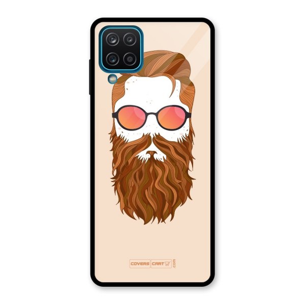 Man in Beard Glass Back Case for Galaxy A12