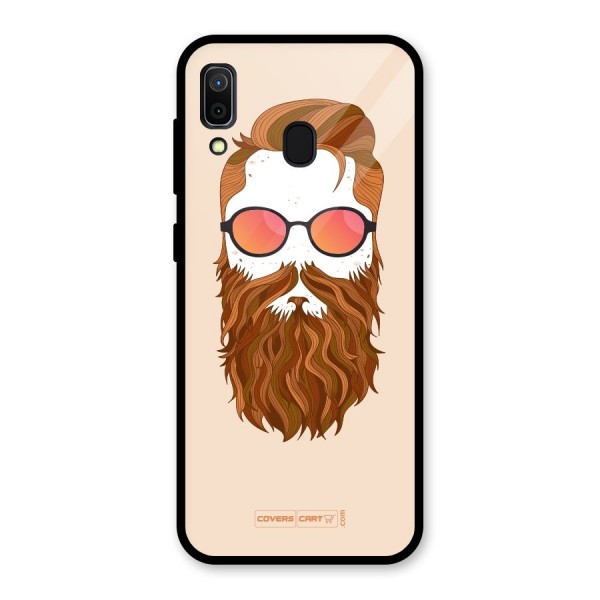 Man in Beard Glass Back Case for Galaxy A30