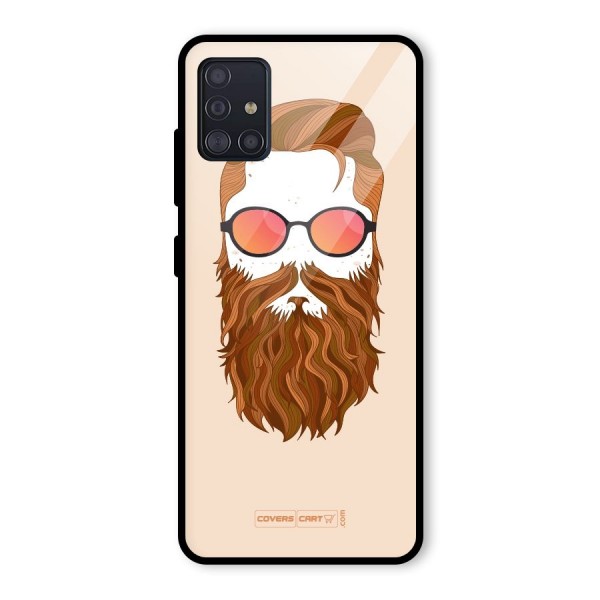 Man in Beard Glass Back Case for Galaxy A51