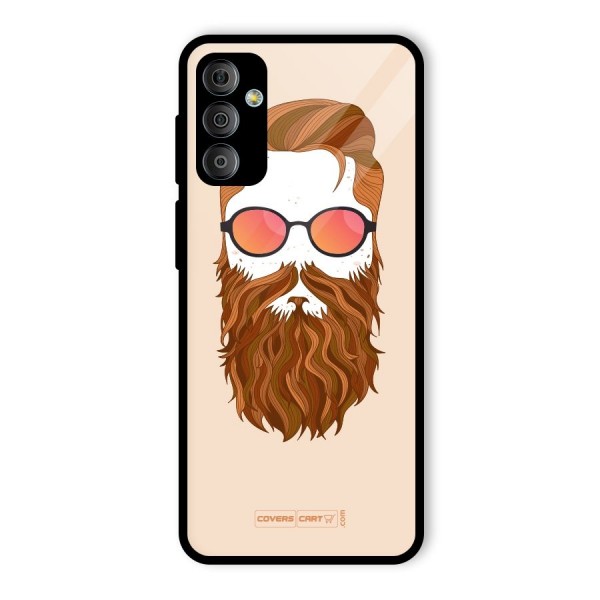 Man in Beard Glass Back Case for Galaxy F23