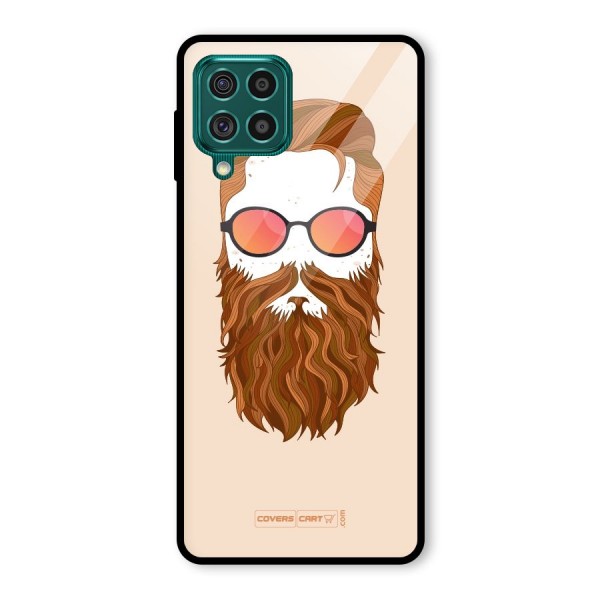 Man in Beard Glass Back Case for Galaxy F62