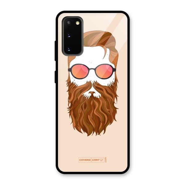 Man in Beard Glass Back Case for Galaxy S20