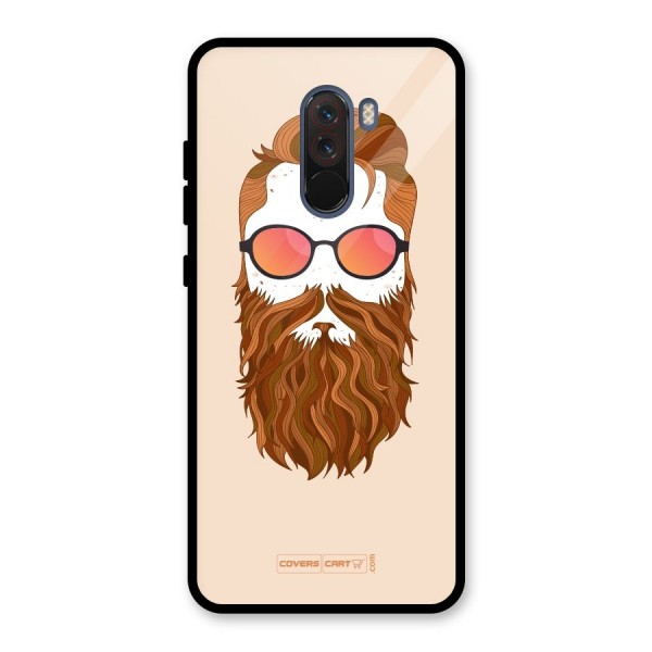 Man in Beard Glass Back Case for Poco F1